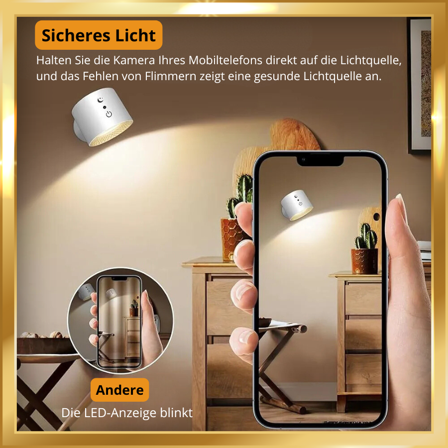 Kabelloses LED-Nachtlicht mit Fernbedienung und 360°-Aufladung über USB