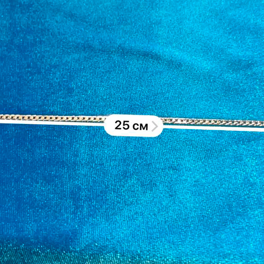 Silver-Tone Classic Anklet — 25 cm