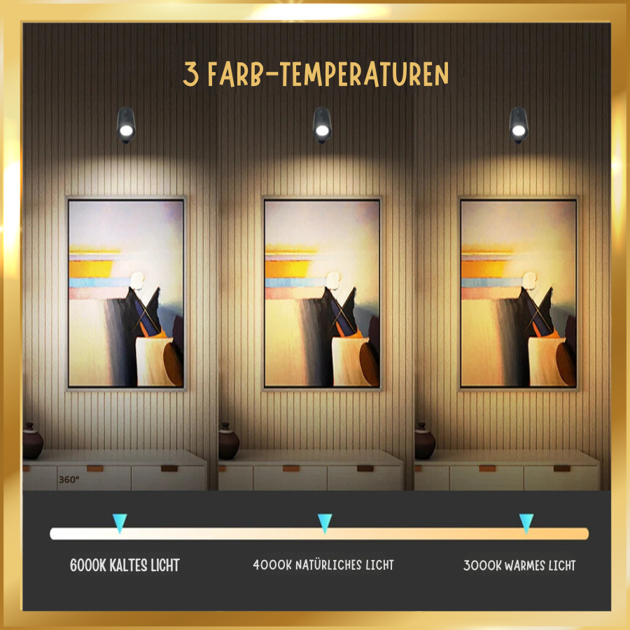 Kabelloses LED-Nachtlicht mit Fernbedienung und 360°-Aufladung über USB