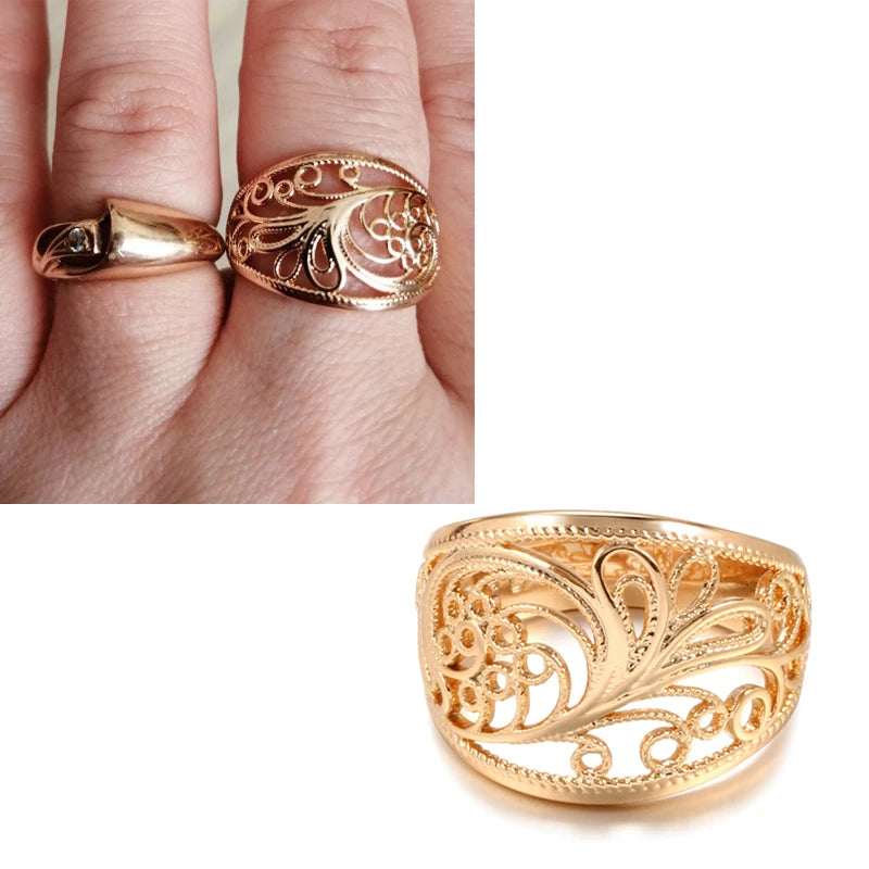 Romantic Hollow Pattern Ring