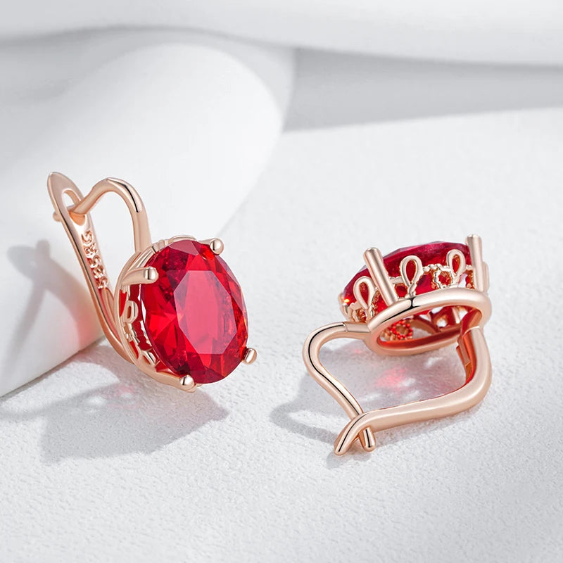 Ruby Statement Drop Earrings