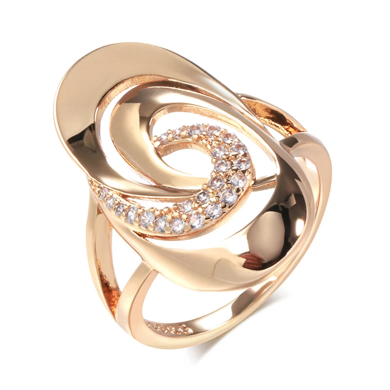 Minimalist Geometric Zircon Ring
