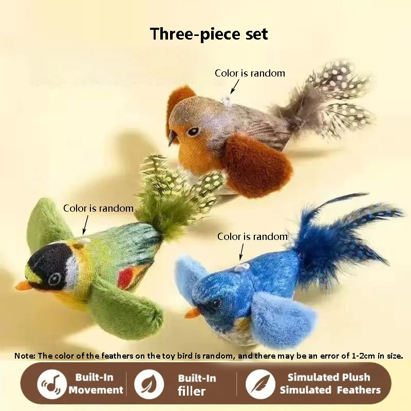 Interactive Bird-Sound Cat Teaser