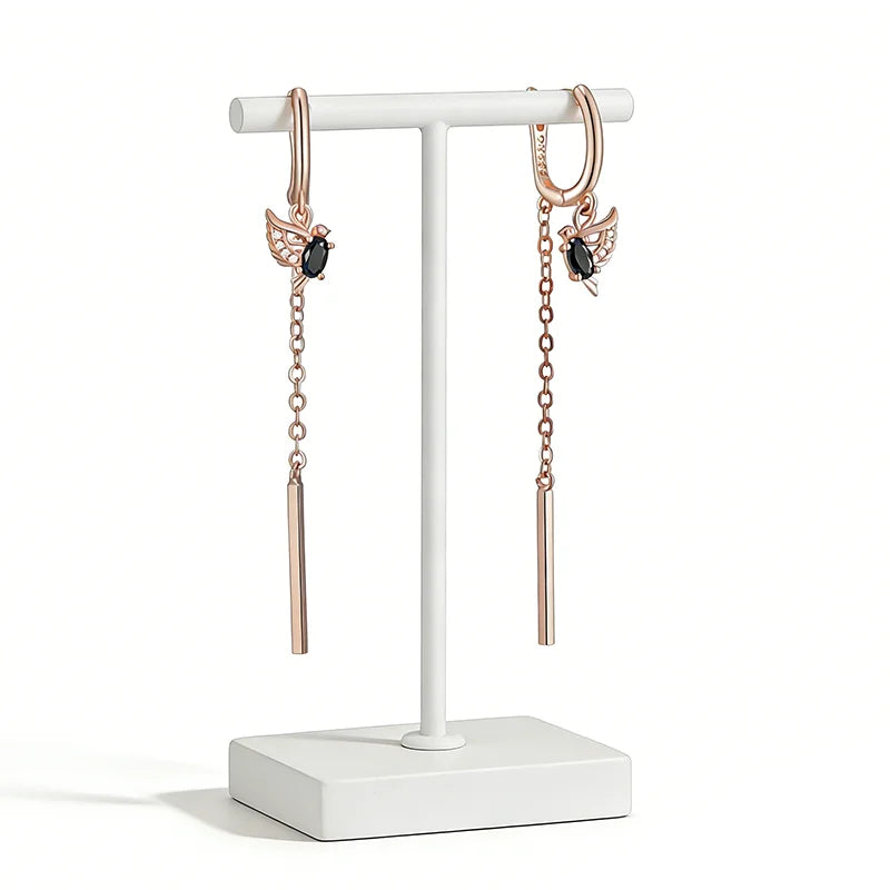 Birdie Long Tassel Earrings