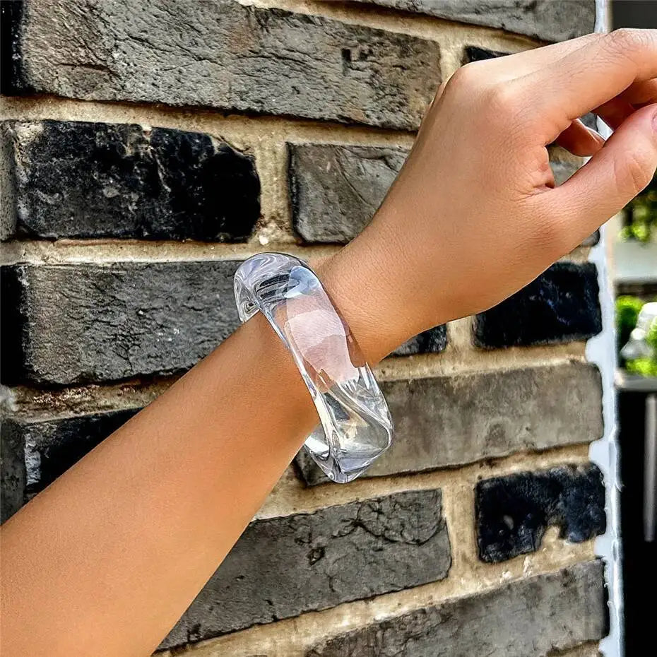 Sculptural Colour Resin Bangle
