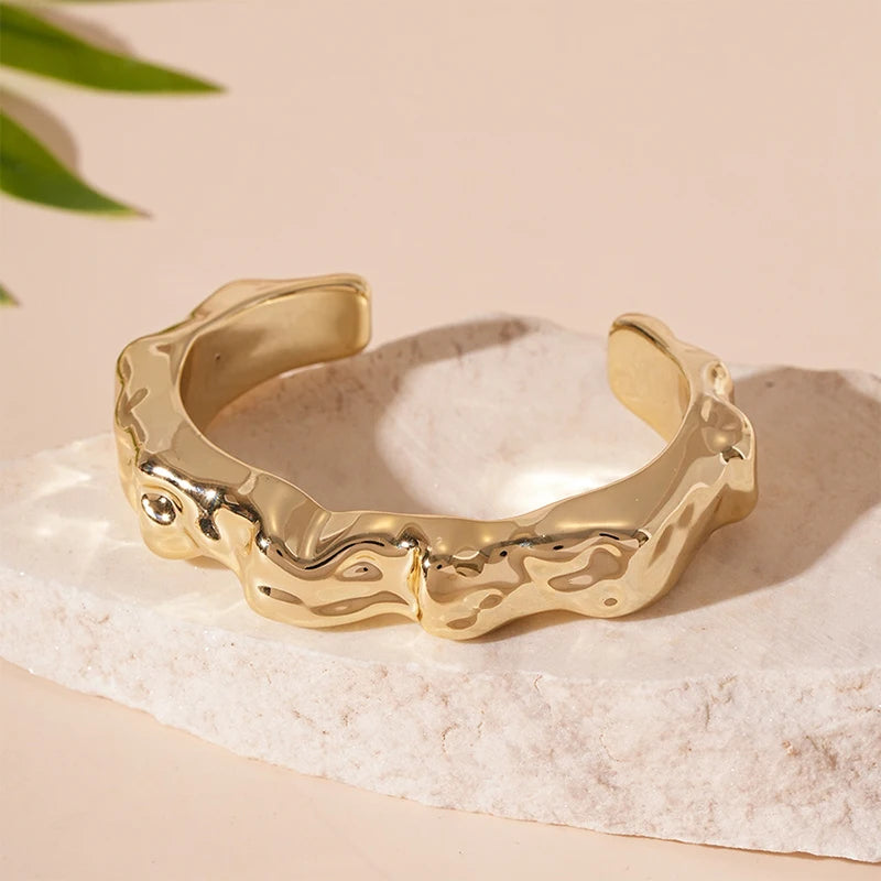 Sculptural Resin Cuff Bangle