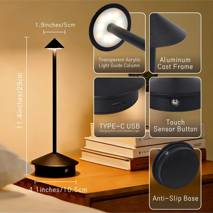 Cordless Ambient Touch Rechargeable Table Lamp