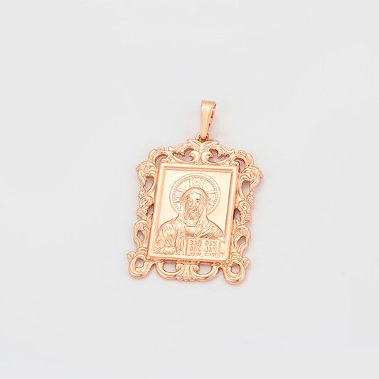 Gold Plated Christ Pantocrator Pendant for woman and man - beautiquepoint.com