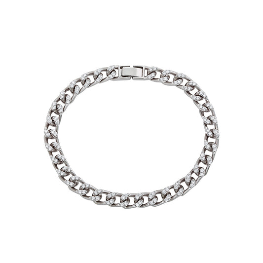 Silver & Platinum Plated Designer Bracelet With Crystals II Edition for Women | beauiquepoint.com