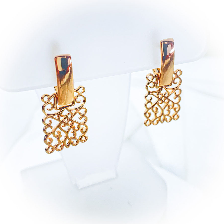 Earrings Golden Lace | beautiquepoint.com