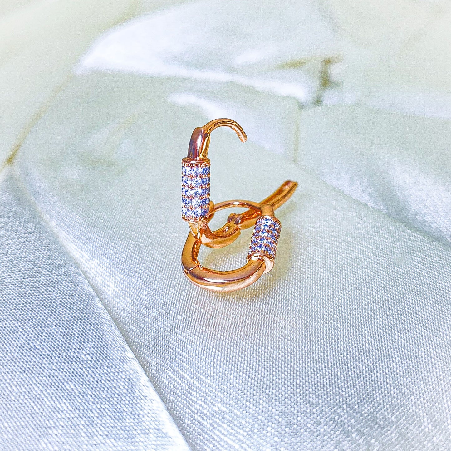 Elegant Crystal-Encrusted Hoop Earrings