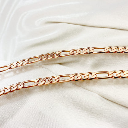 Elegant Gold-Plated Figaro Chain 48 cm