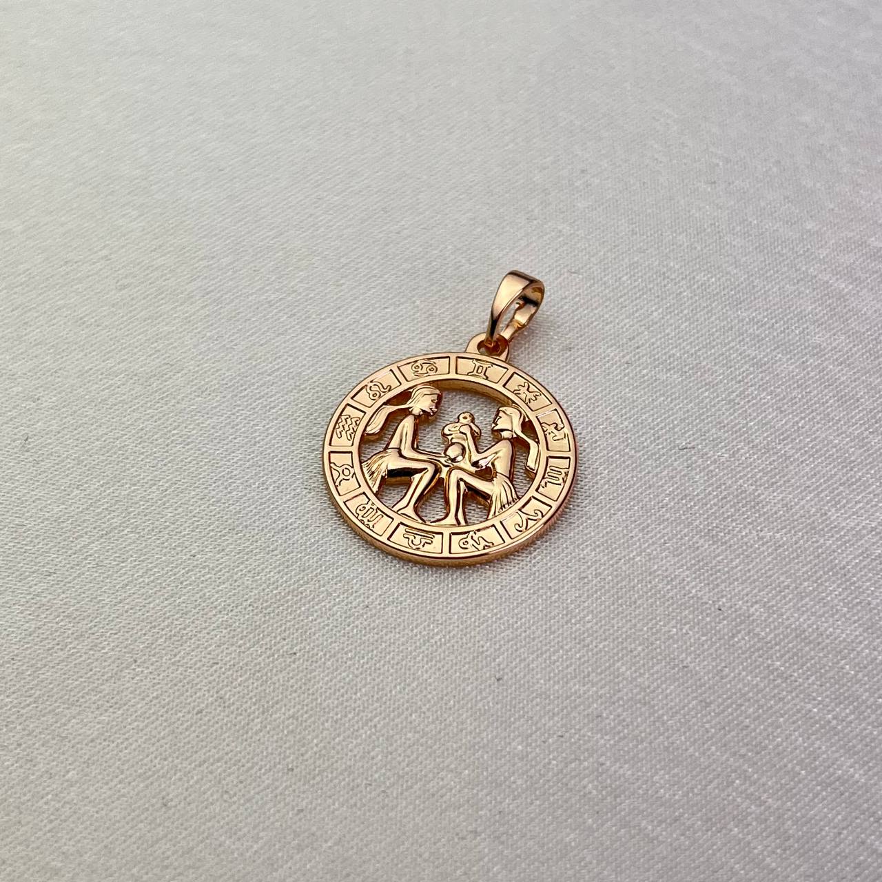 Geminis Zodiac Pendant Gold-Plated