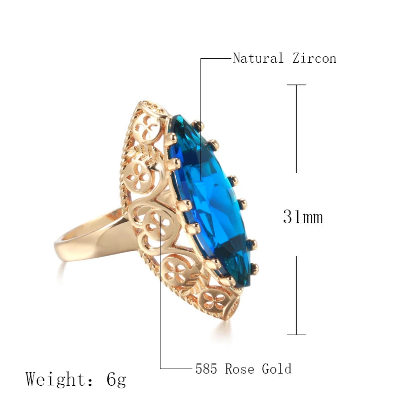 Emerald Hollow Zircon Ring