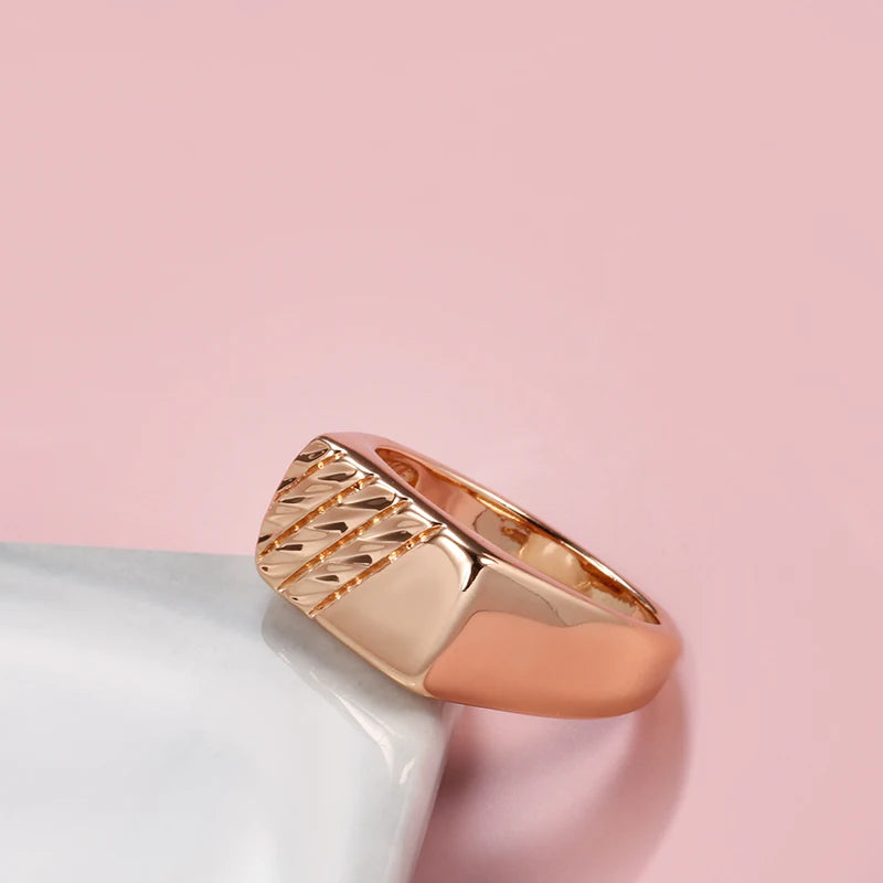 Polished Square Signet Ring