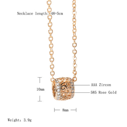 Hollow Crystal Flower Necklace