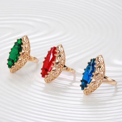 Emerald Hollow Zircon Ring