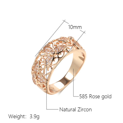 Vintage Zircon Flower Ring