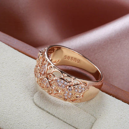 Vintage Zircon Flower Ring