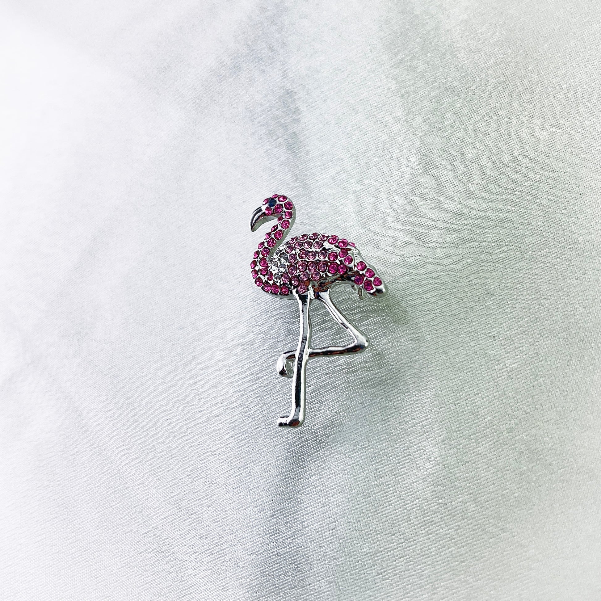 Gemstone Flamingo Brooch | beautiquepoint.com