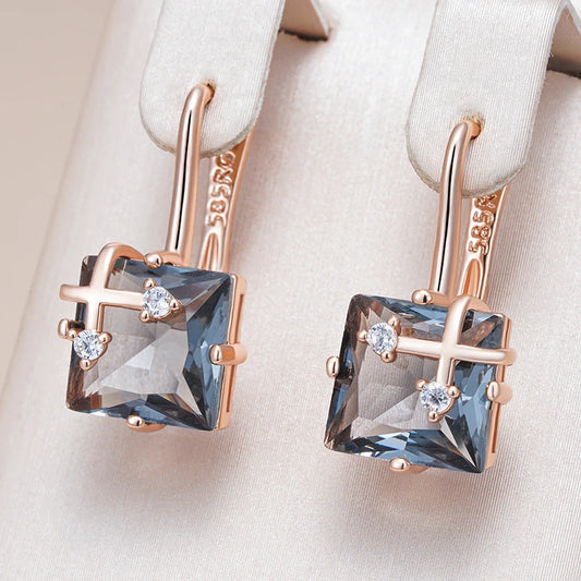 Smoky Zircon Drop Earrings