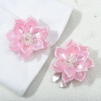 Lotus Flower Button Covers — Set of 2