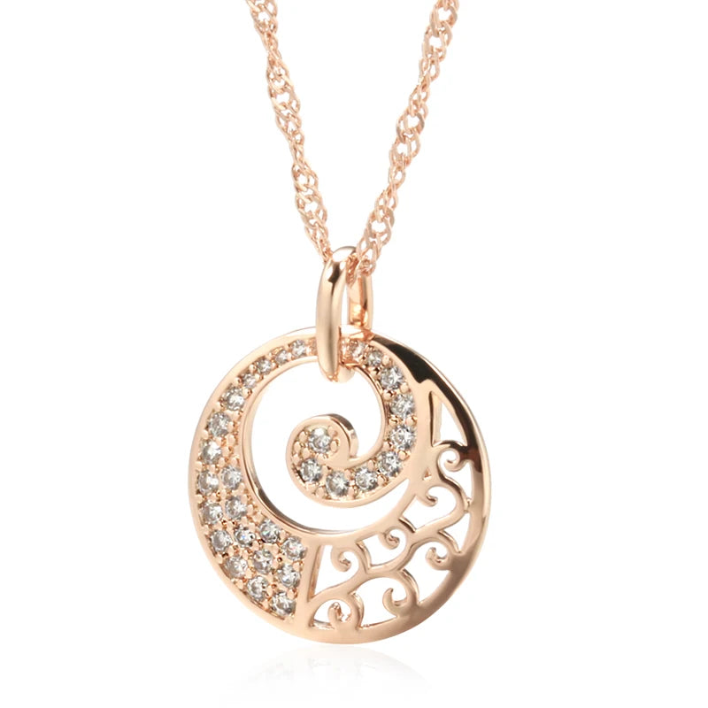 Crystal Flower Pendant Necklace