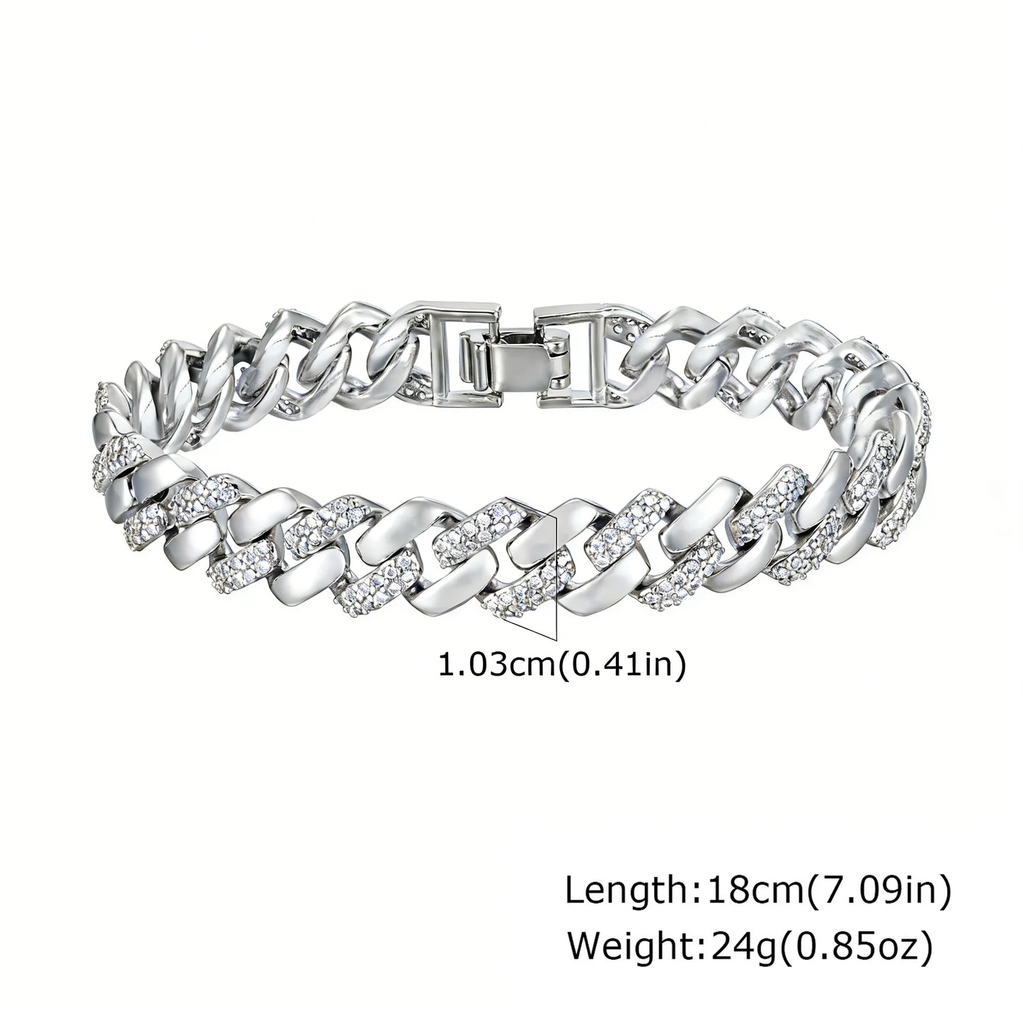 Lumière Paperclip Crystal Bracelet