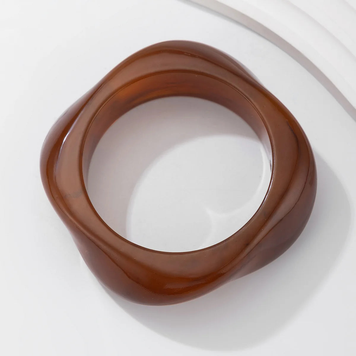 Sculptural Resin Wide Cuff Bangle