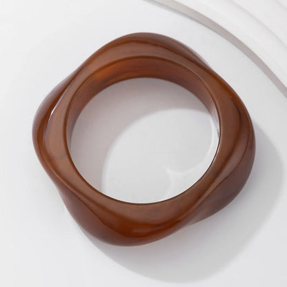 Sculptural Resin Wide Cuff Bangle