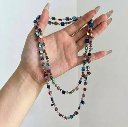 Mosaic Stone Layered Necklace