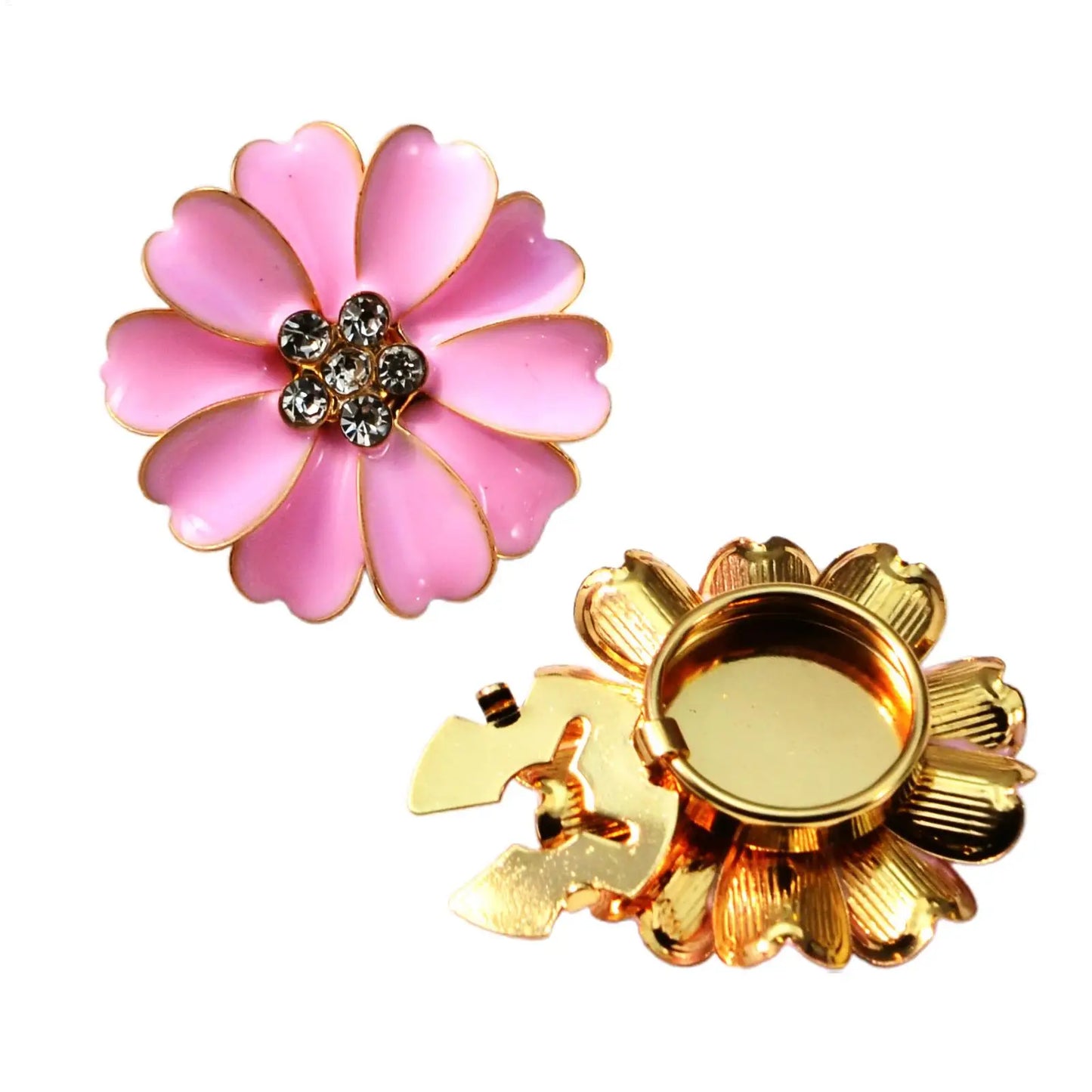 Rhinestone Flower Button Cover
