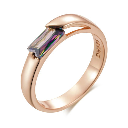 Aurora Square Zircon Ring