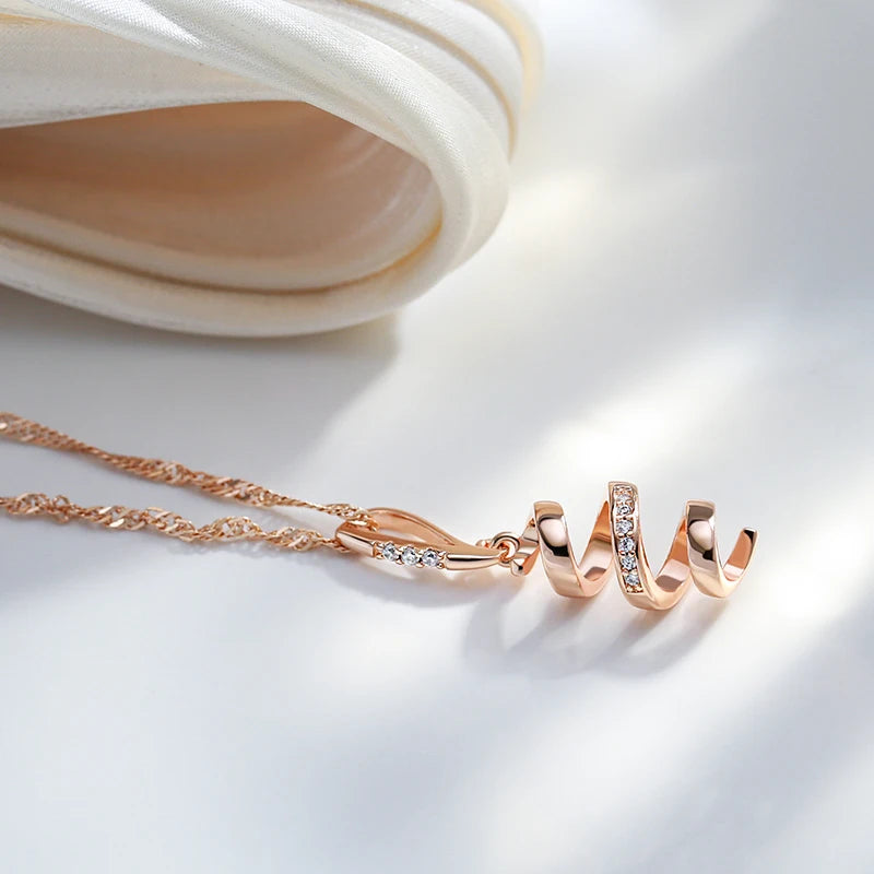 Rotating Geometric Zircon Necklace