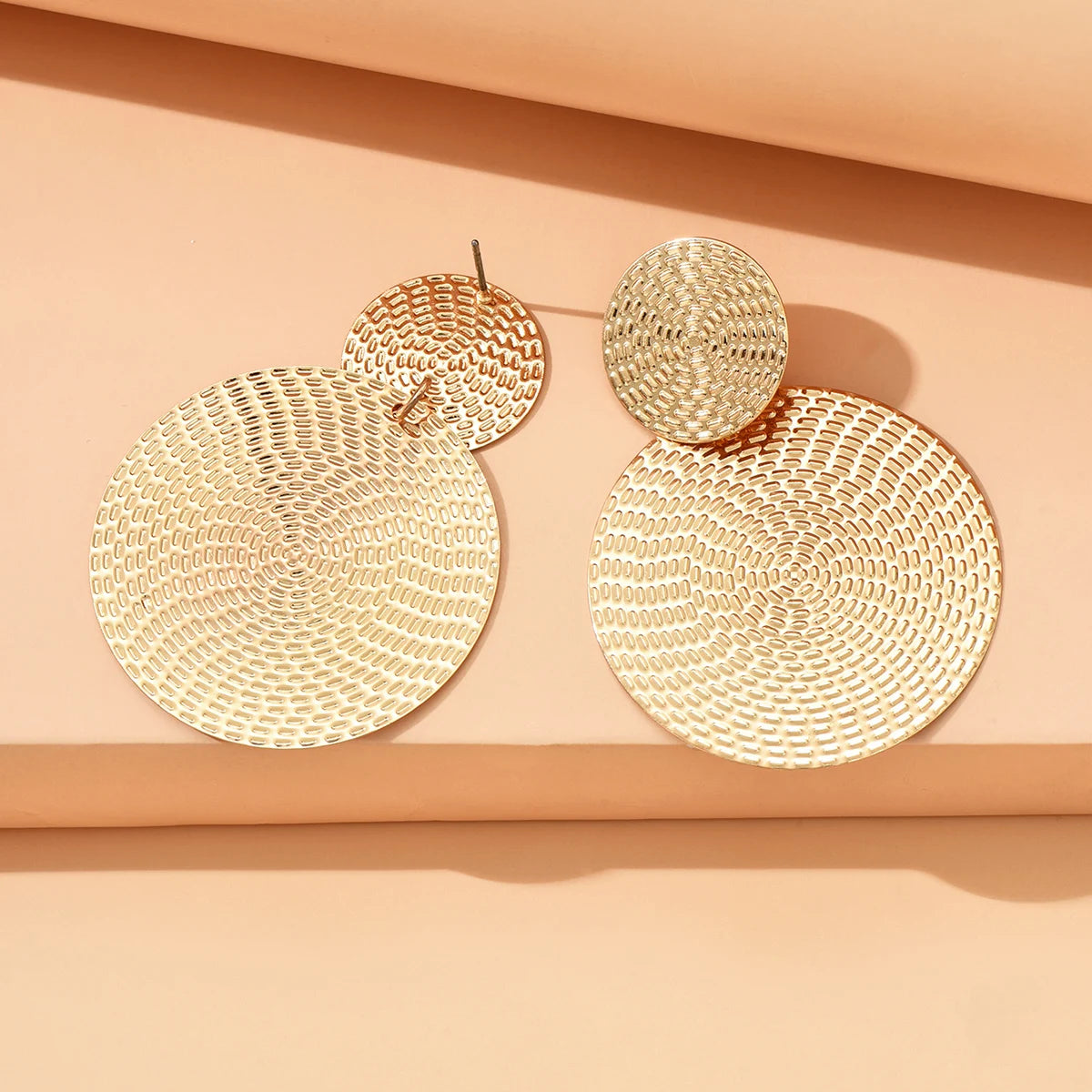 Sculptural Round Drop Earrings