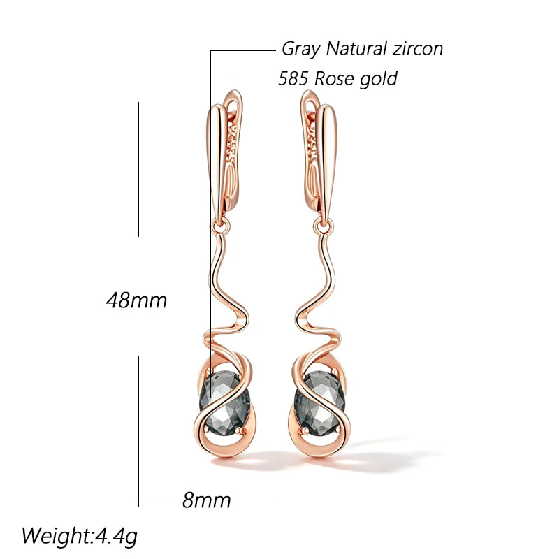 Smoky Romantic Dangle Earrings