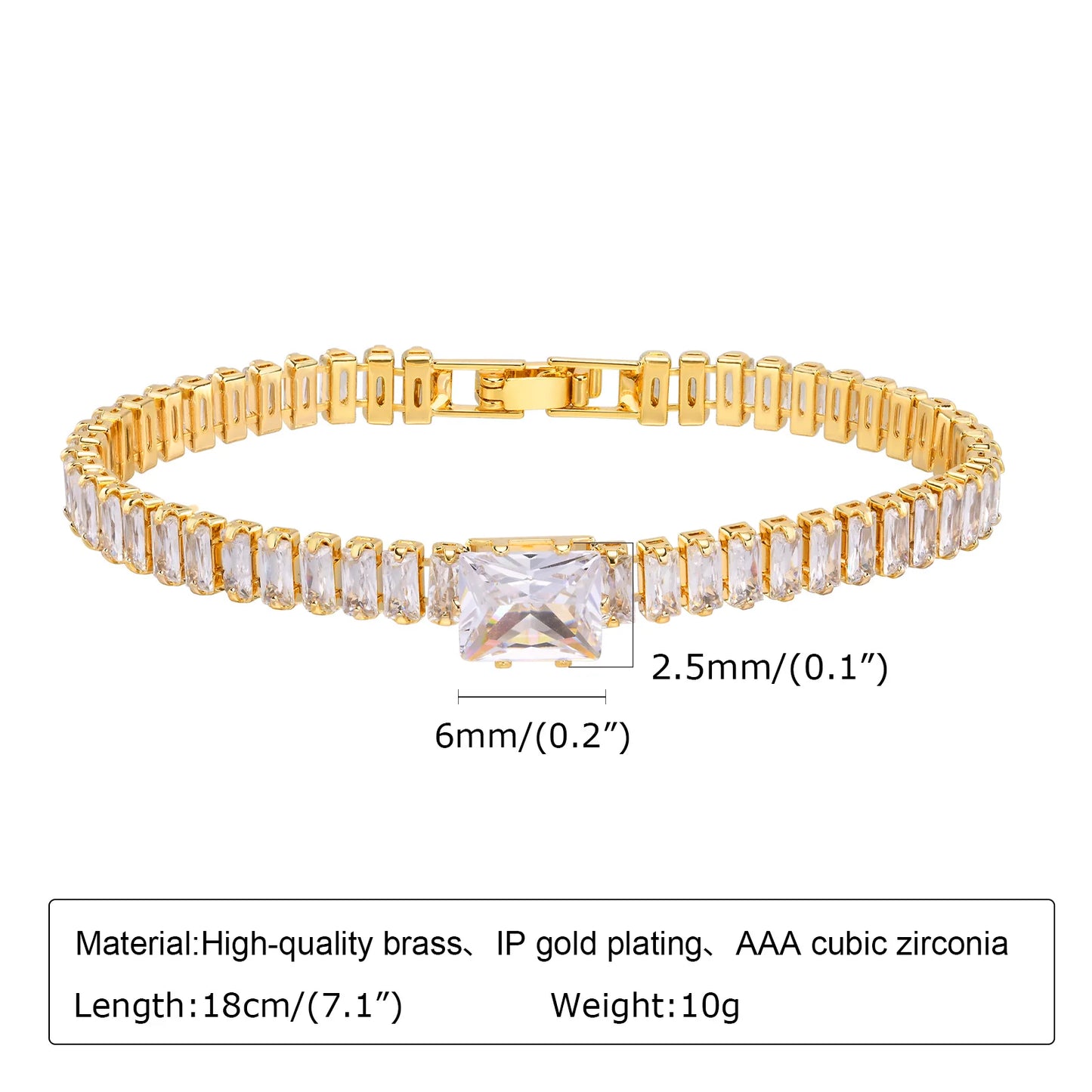 Lumière Paperclip Crystal Bracelet