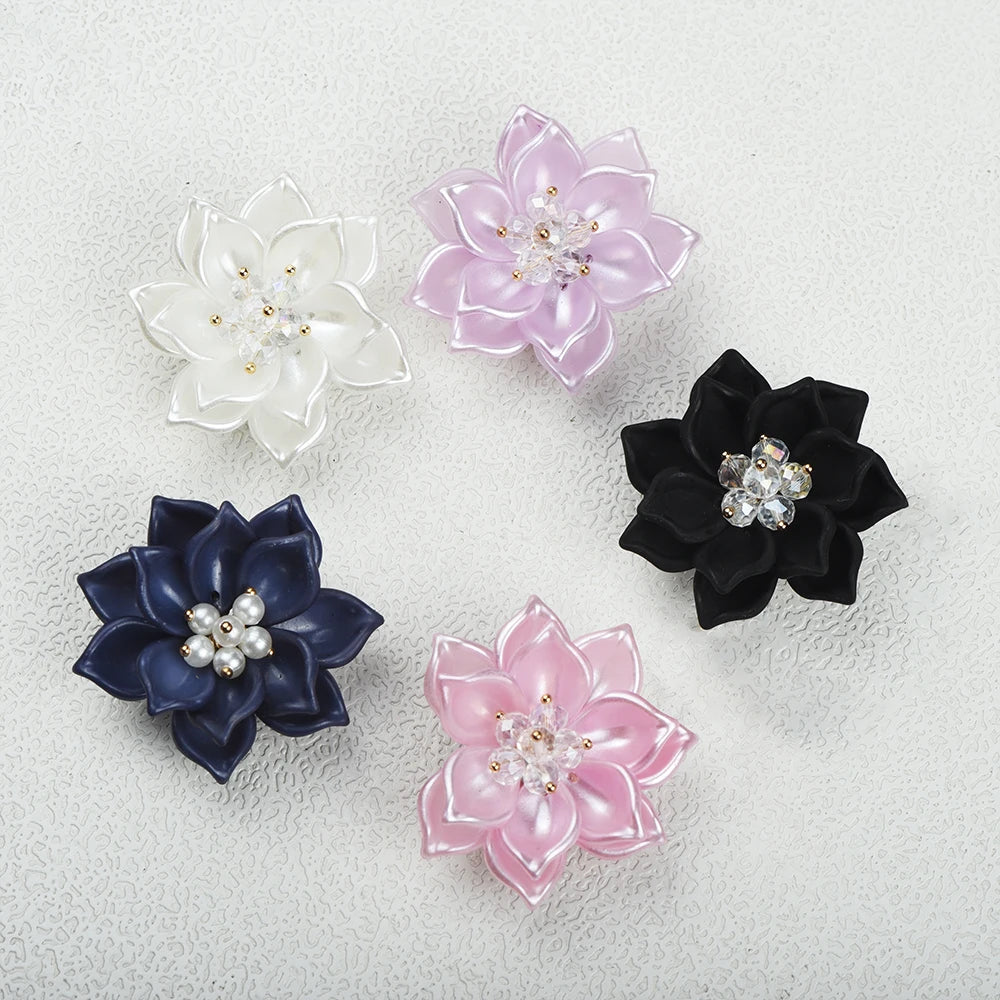 Lotus Flower Button Covers — Set of 2
