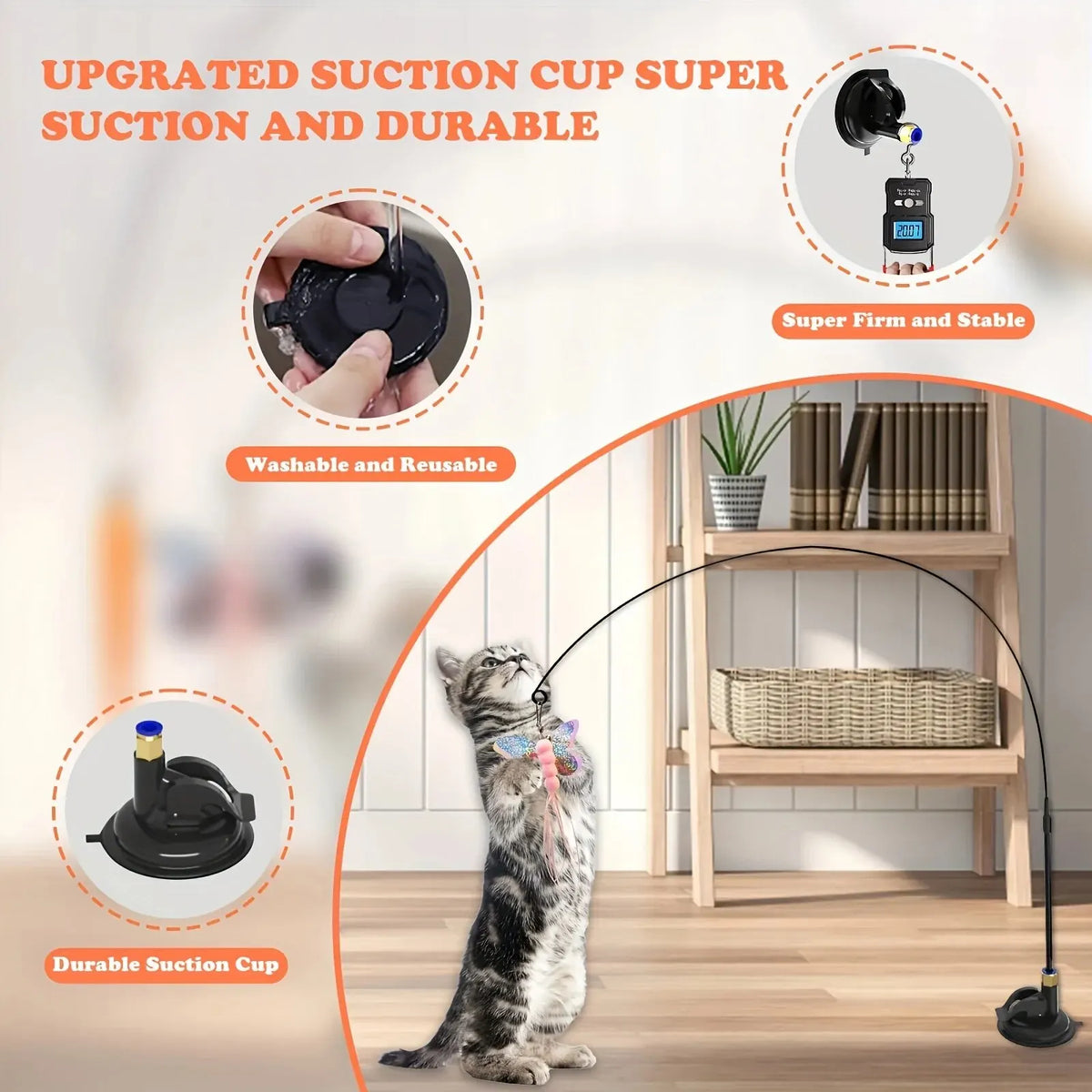 Suction-Cup Feather Cat Teaser