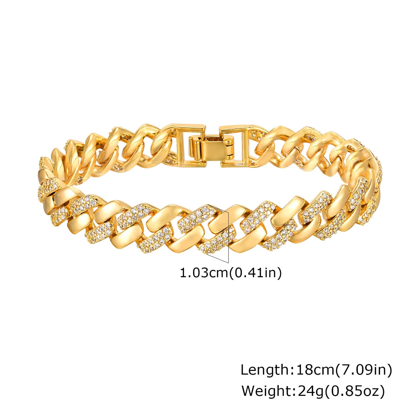Lumière Paperclip Crystal Bracelet