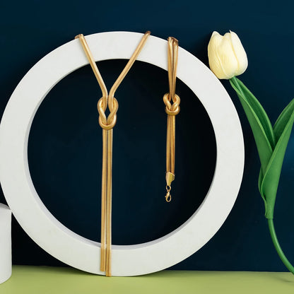 Sculptural Gold Chain Jewelry Set