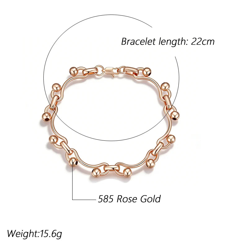 Roze Zelta ģeometriskais Dangle Brucelet