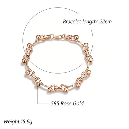 Roze Zelta ģeometriskais Dangle Brucelet