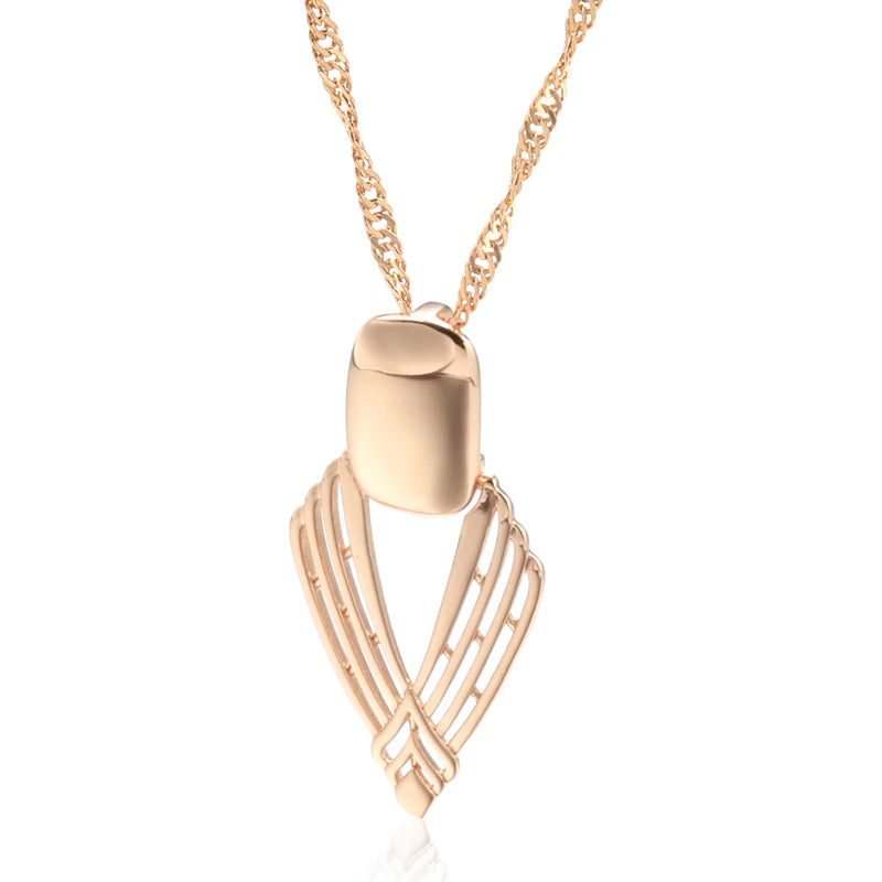 Geometric Hollow Pendant Necklace