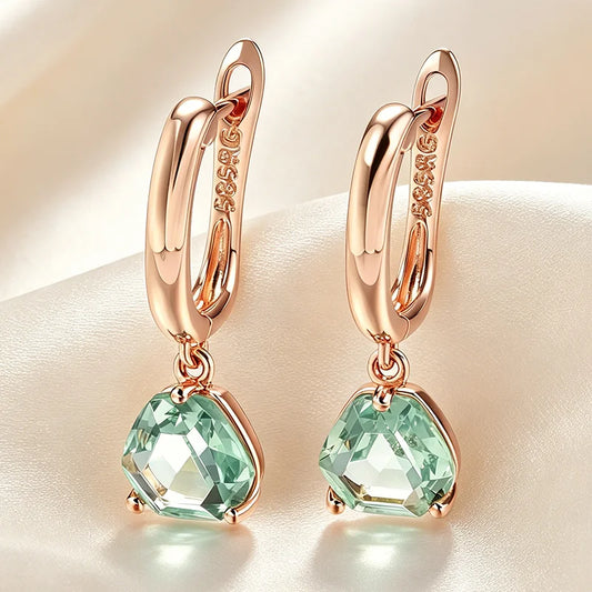 Emerald Bridal Drop Earrings