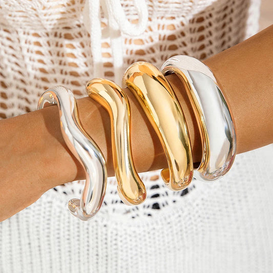 Sculptural Resin Cuff Bangle