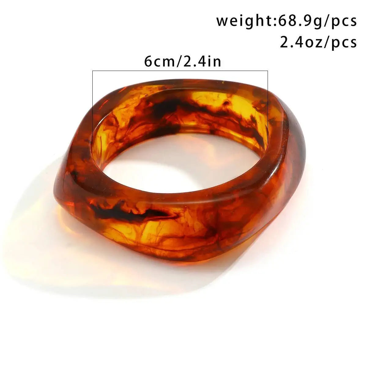 Sculptural Colour Resin Bangle
