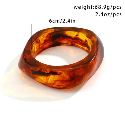 Sculptural Colour Resin Bangle