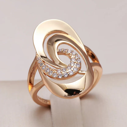 Minimalist Geometric Zircon Ring