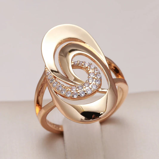 Minimalist Geometric Zircon Ring